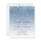 Budget Glitter Drip Blue Sweet 16 Invitation