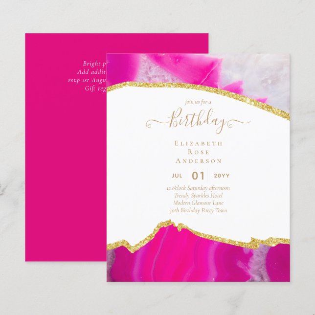 BUDGET Glitter Glam Agate Pretty Girly Any Age (Front/Back)