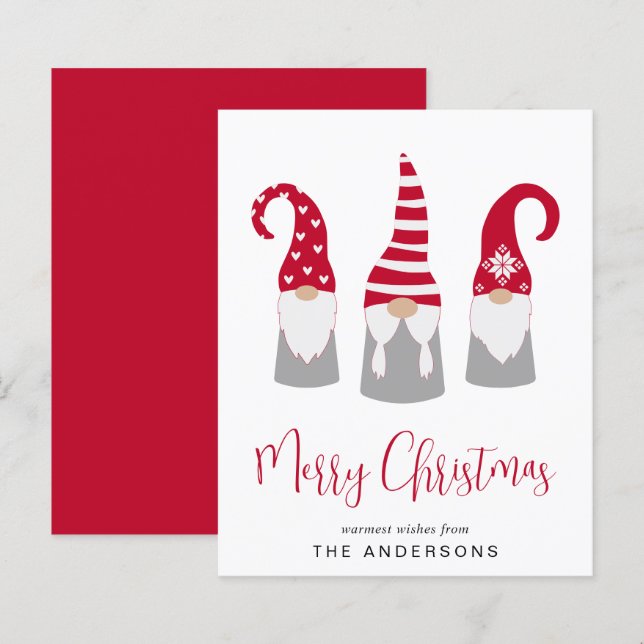 Budget Gnomes Merry Christmas Holiday Card (Front/Back)