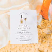 Budget Gold Glitter & Pink Cocktails Bridal Shower