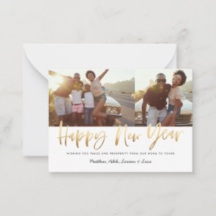 budget gold happy new year multi photo new year card