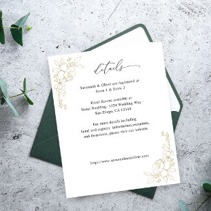 Budget Gold Lined Floral Details Flyer