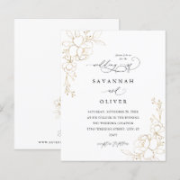 Budget Gold Lined Floral Wedding