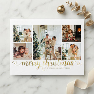 BUDGET Gold Merry Christmas Heart Script 5 Photo