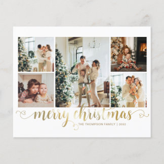 BUDGET Gold Merry Christmas Heart Script 5 Photo
