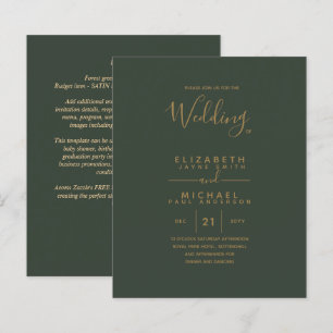 BUDGET Gold Text Monochrome Double-Sided Elegant