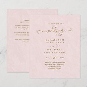 BUDGET Gold Text Monochrome Double-Sided Elegant
