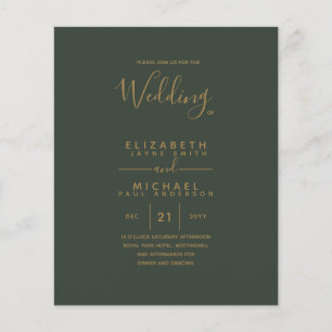 BUDGET Gold Text Monochrome Double-Sided Elegant Flyer