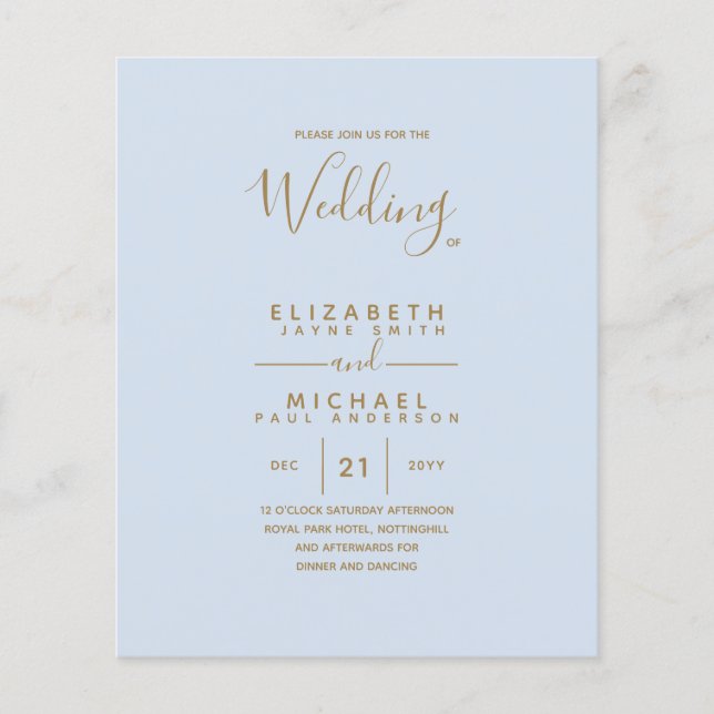 BUDGET Gold Text Monochrome Double-Sided Elegant Flyer (Front)