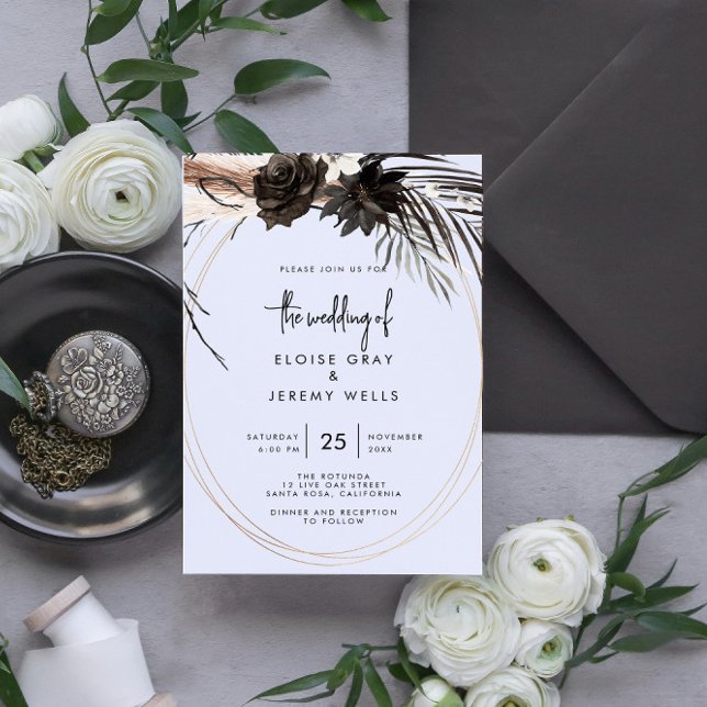 BUDGET Gothic Boho Wedding Invitation Flyer (Creator Uploaded)