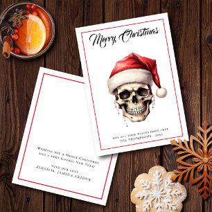 Budget gothique Père Noël Skull Joyeux Noël Carte