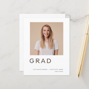 Budget Grad Photo Graduation Announcement