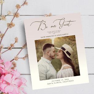 Budget Gradient Wedding Photo Be Our Guest Script