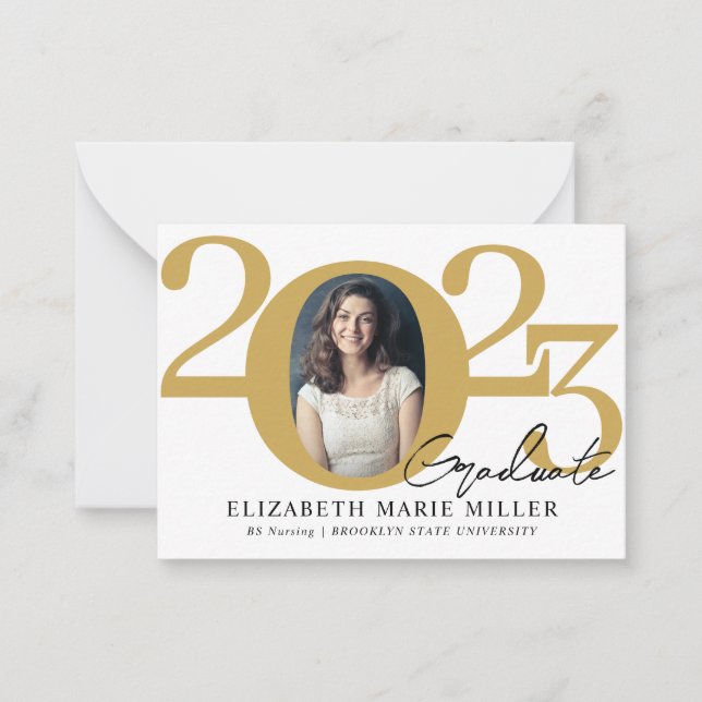 Budget Graduate 2023 Photo Graduation Announcement (Front)