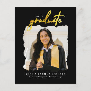 Budget Graduate Script Gold Photo Graduation