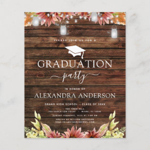 Budget Graduation 2022 Rustic Wood Sunflower