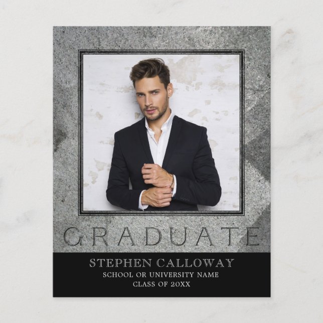 Budget Graduation 5 Photo Announcement (Front)