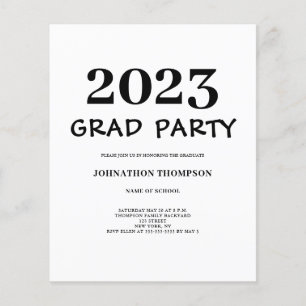 Budget Graduation Party Invitation Flyer