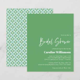 Budget Green Blue Mid Mod Geometric Bridal Shower