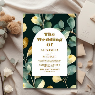 Budget  Green Gold Glitter Eucalyptus Wedding