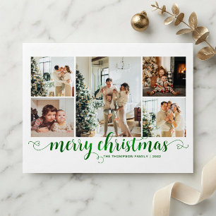 BUDGET Green Merry Christmas Heart Script 5 Photo