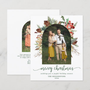 BUDGET Greenery Arch Merry Christmas Photo