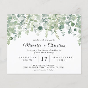 Budget Greenery Botanic Eucaliptus Wedding