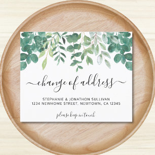 Budget Greenery Change Of Address Announcement