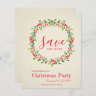 Budget Greenery Christmas Save the Date