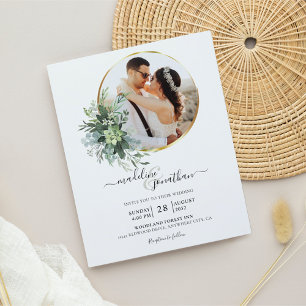 BUDGET Greenery Circle Border 2 Photo Wedding