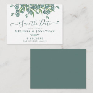 Budget Greenery Eucalyptus Wedding Save The Date Card