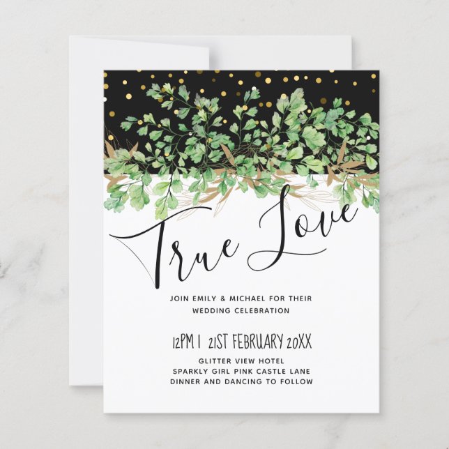 Budget Greenery Feuille Night Sky Mariage (Devant)