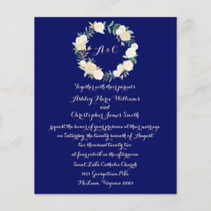Budget Greenery Wedding Invitation Gold Botanical