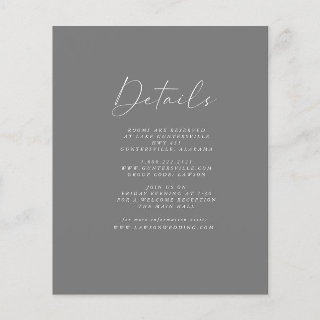Budget Grey Details Card |  (Front)