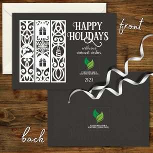 Budget Grey Modern Minimal Corporate Holiday Card