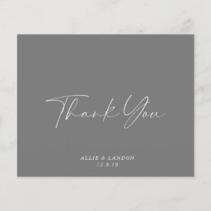 BUDGET Grey Thank You Card