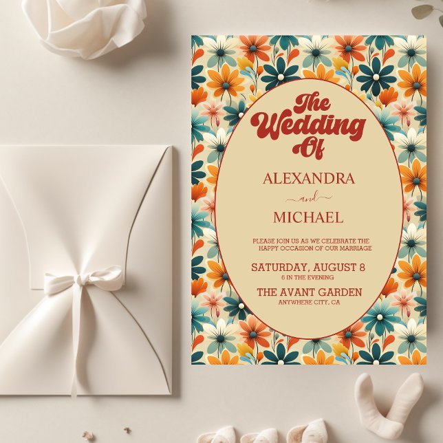 Budget Groovy Retro 70s Floral Wedding (Creator Uploaded)