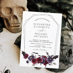 Budget Halloween Autumn Fall Burgundy Wedding Flyer
