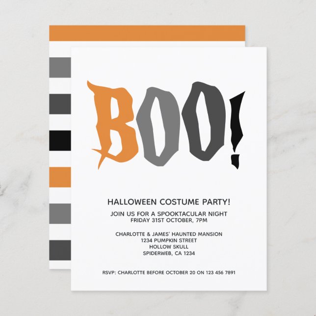 BUDGET Halloween Boo Personalized Spooktacular (Front/Back)