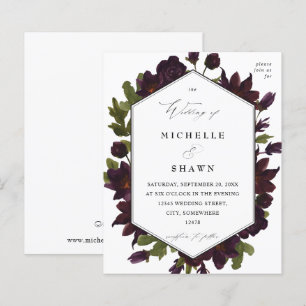 Budget Halloween Purple Floral Wedding