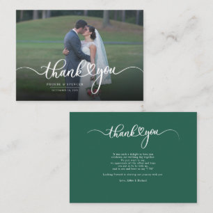 Budget Hand-Lettered Wedding Photo Thank You Card