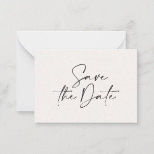 budget handwritten typography wedding announcement