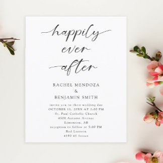 Budget Happily Ever After Wedding Minimal Elegant