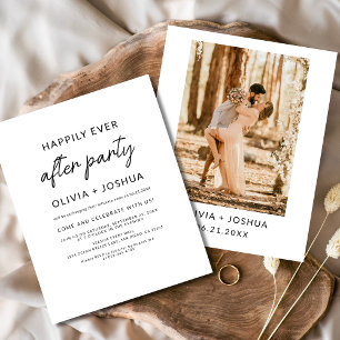 Budget Happily Ever After Wedding Party Minimalist Flyer