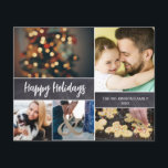 Budget Happy Holidays family Photo Collage 2023<br><div class="desc">Introducing our Budget Happy Holidays Family Photo Collage 2023 cards! Create a heartfelt and personalized holiday greeting with your favourite family photos. Customize this easy-to-use template by selecting and arranging five of your cherished pictures. Add your family name, the current year, a special greeting on the back, and a personalized...</div>