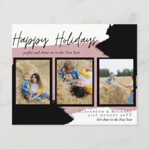 Budget Happy Holidays Photo Cards Abstract Modern