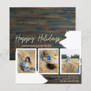 Budget Happy Holidays Photo Cards Abstract Modern