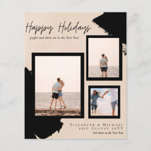 Budget Happy Holidays Photo Cards Abstract Modern