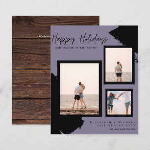 Budget Happy Holidays Photo Cards Abstract Modern