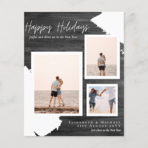 Budget Happy Holidays Photo Cards Abstract Modern